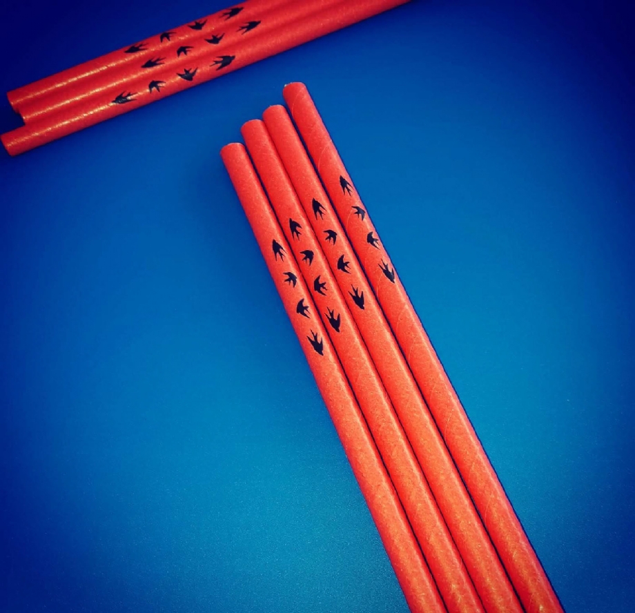 PRINTED NATUREL PAPER STRAWS